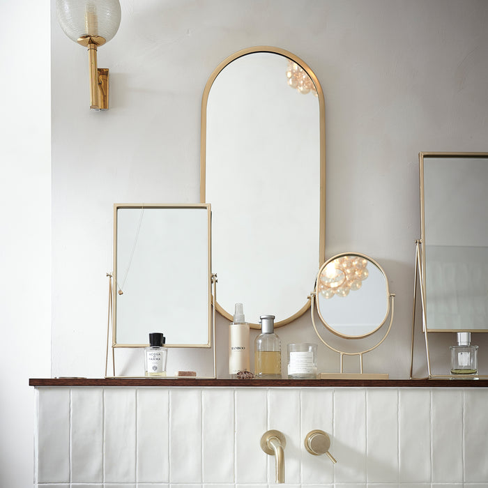 vtwonen Rectangular Spiegel H 26,5 x B 14 cm - Goud