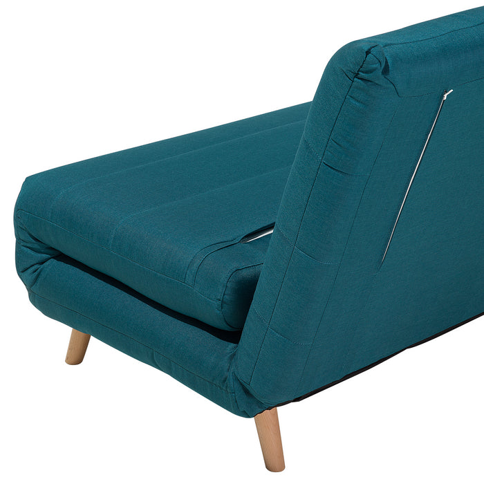 Beliani - SETTEN - Slaapbank 1-zit - Zeeblauw - Polyester