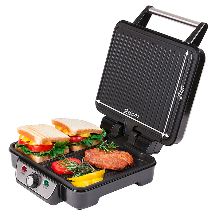 Aigostar Calore 30HHK - Contactgrill | Compact grillplaat - Zwart