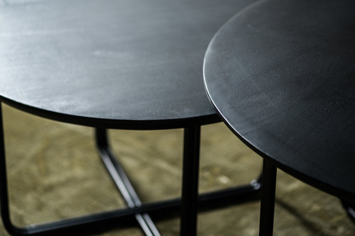 Duverger® Cross Scandinavian - Salontafels - set van 2 - rond - acacia