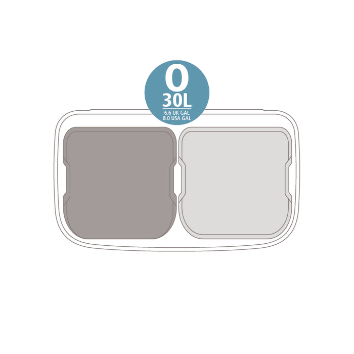 Brabantia Bo Touch Bin Afvalemmer 2 x 30 L - Wit