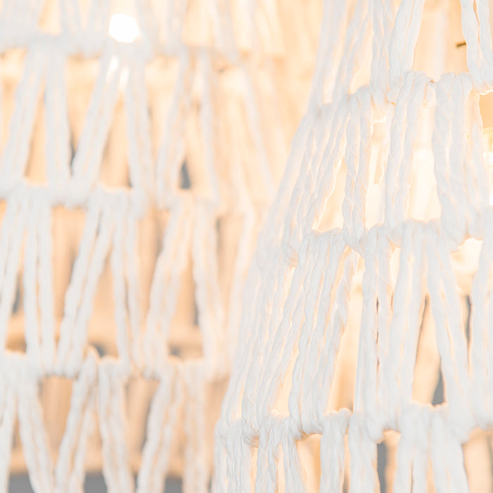 QAZQA Hanglamp lina - Wit - Design - D 350mm