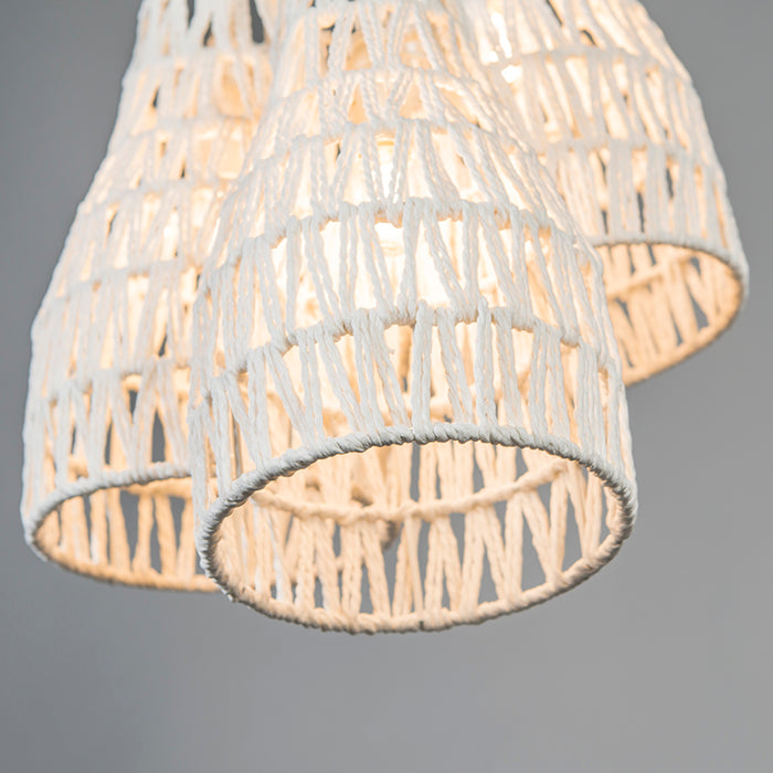 QAZQA Hanglamp lina - Wit - Design - D 350mm