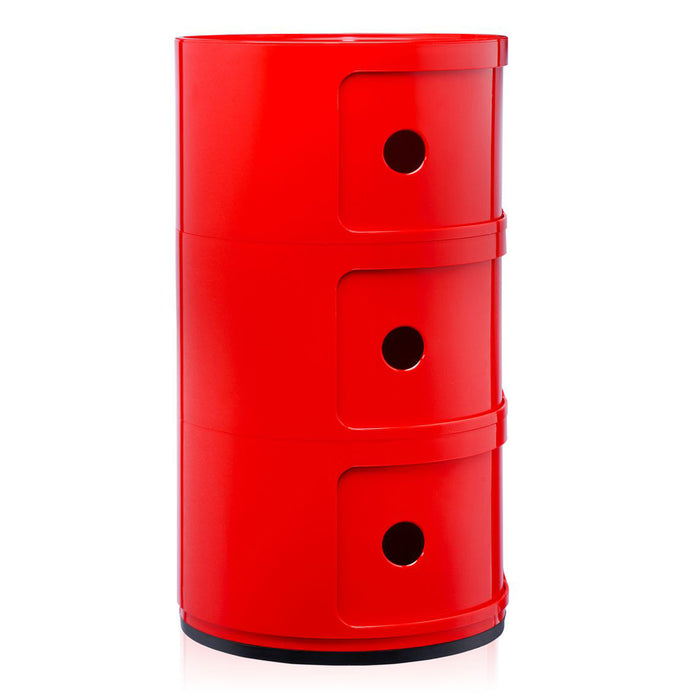Kartell Componibili Kast Ø 32 cm - 3 Modules - Rood