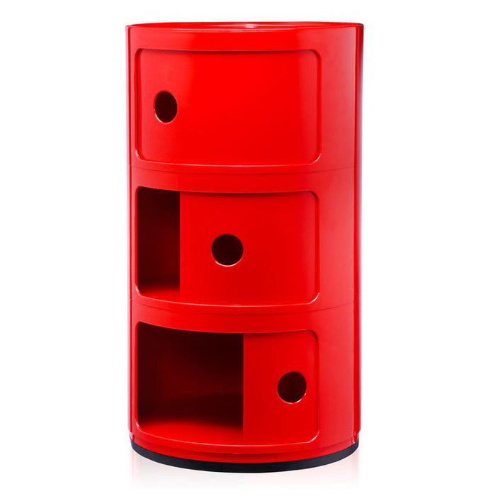 Kartell Componibili Kast Ø 32 cm - 3 Modules - Rood