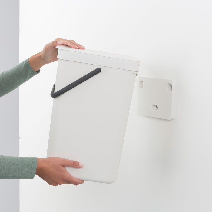 Brabantia Sort & Go Afvalemmer / Opberger 12 Liter - Wit