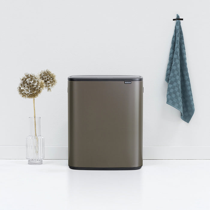 Brabantia Bo Touch Bin Afvalemmer 2 x 30 L - Platinum