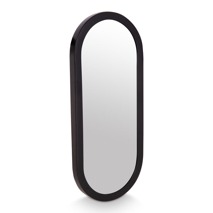vtwonen Oval Spiegel H 70 x B 30 cm - Zwart