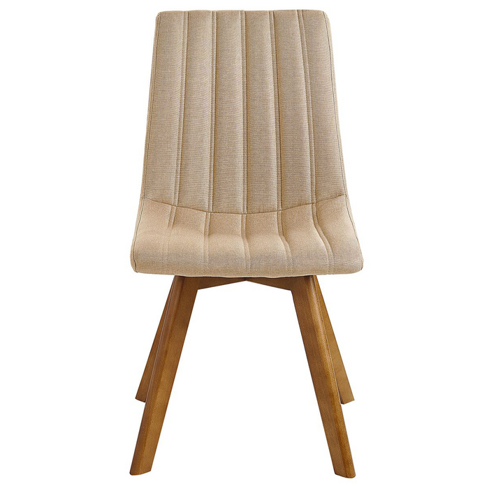 Beliani - CALGARY - Eetkamerstoel - Zandbeige - Polyester