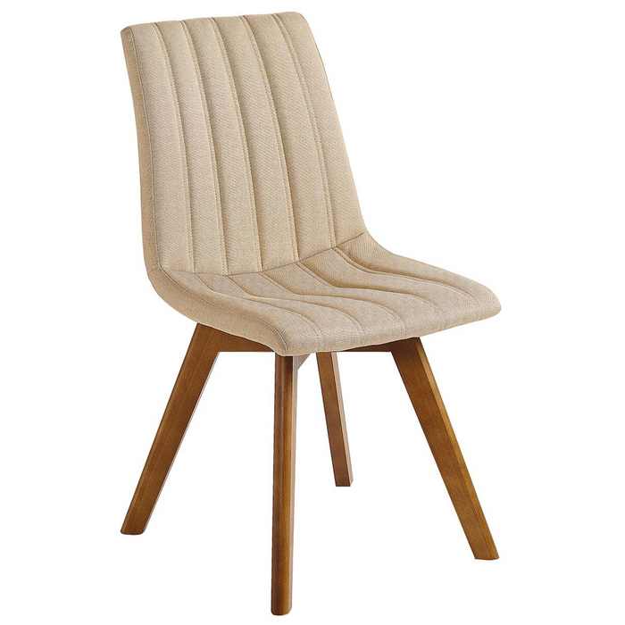 Beliani - CALGARY - Eetkamerstoel - Zandbeige - Polyester