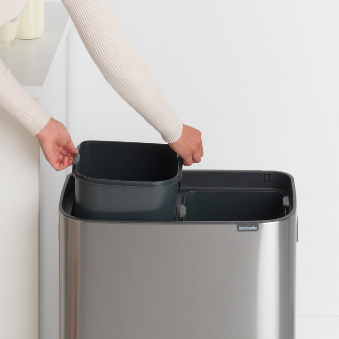 Brabantia Bo Touch Bin 2 x 30 L - Vingerafdrukvrij - Zilver