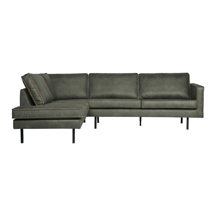 WOOOD Rodeo Hoekbank Links - Eco-leder - Army