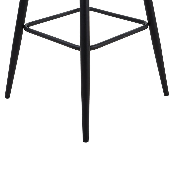 Beliani - DARIEN - Barkruk - Grijs - Polyester