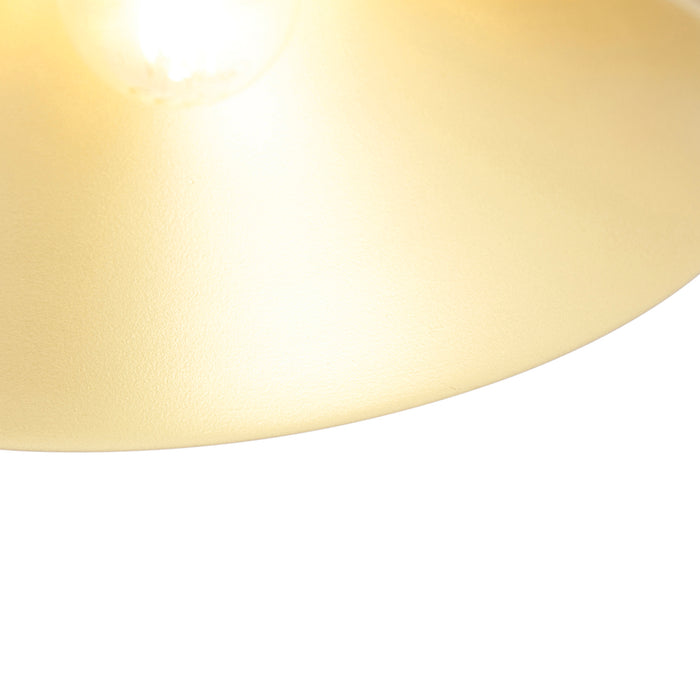 QAZQA Industriële wandlamp roest met goud - Rust