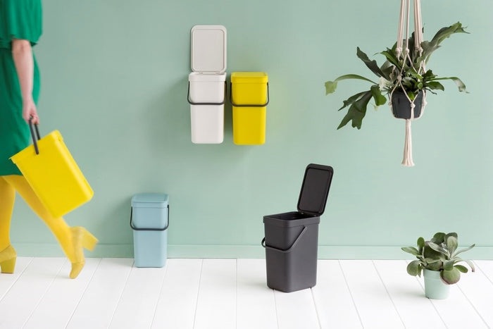 Brabantia Sort & Go Afvalemmer / Opberger 12 Liter - Wit