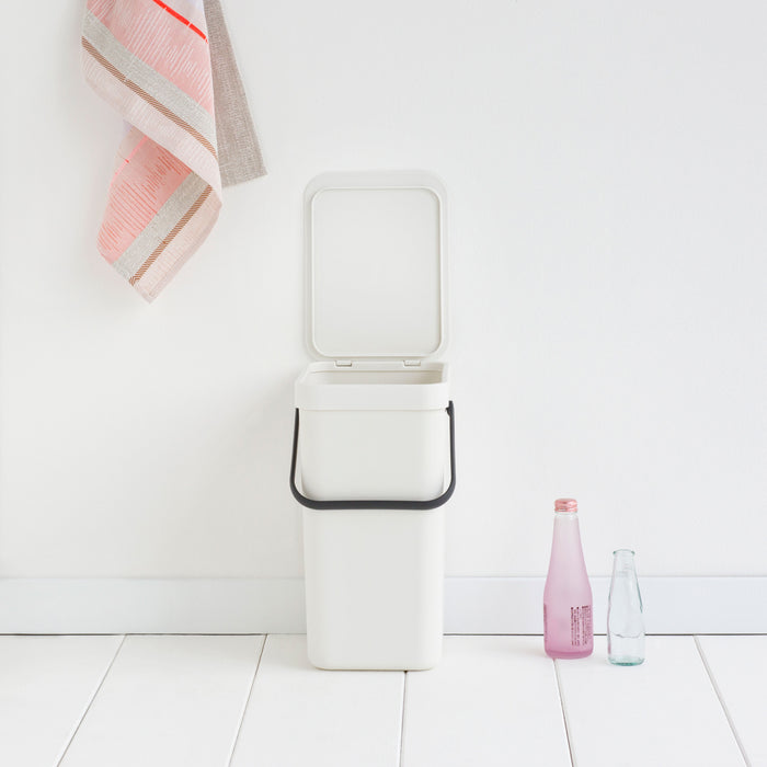 Brabantia Sort & Go Afvalemmer / Opberger 12 Liter - Wit