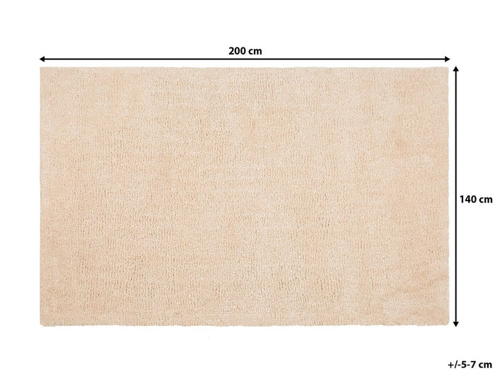 Beliani - DEMRE - Shaggy vloerkleed - Beige - 140 x 200 cm - Polyester