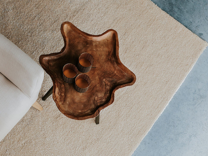 Beliani - DEMRE - Shaggy vloerkleed - Beige - 140 x 200 cm - Polyester