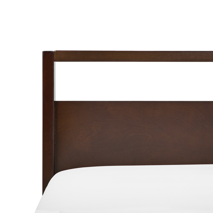 Beliani-GIULIA -Tweepersoonsbed-Donkerbruin-140 x 200 cm-Dennenhout