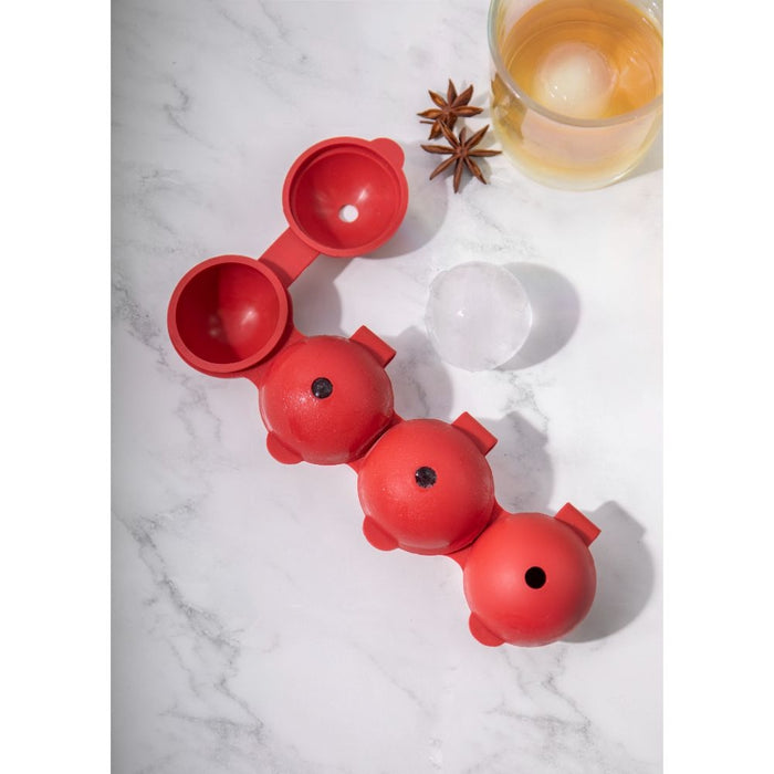 Siliconen Ronde Ijsblok mal, Rood - Colourworks