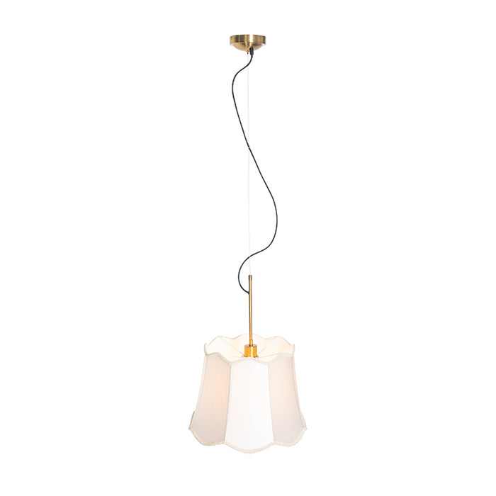 QAZQA Hanglamp nona - Wit - Klassiek | Antiek - D 40cm