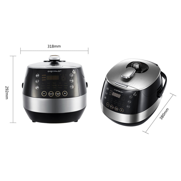 Aigostar Happy Chef 30IWY - pressure multicooker - Zwart|rvs