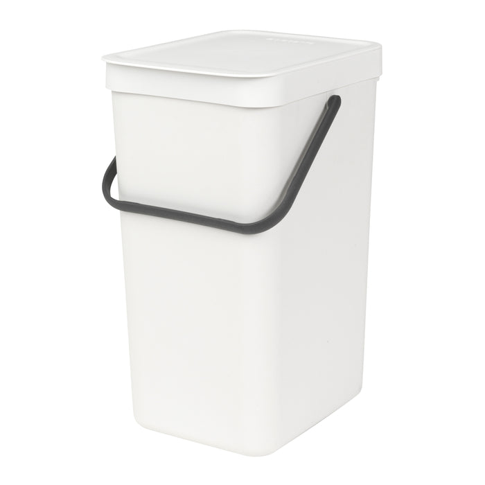 Brabantia Sort & Go Afvalemmer / Opberger 16 Liter - Wit