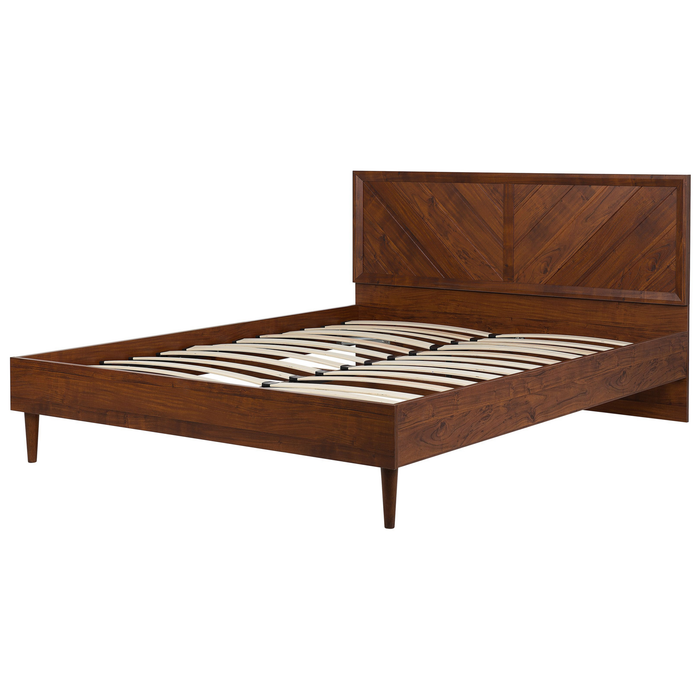 Beliani - MIALET - Bed - Donkerbruin - 180 x 200 cm - Vezelplaat