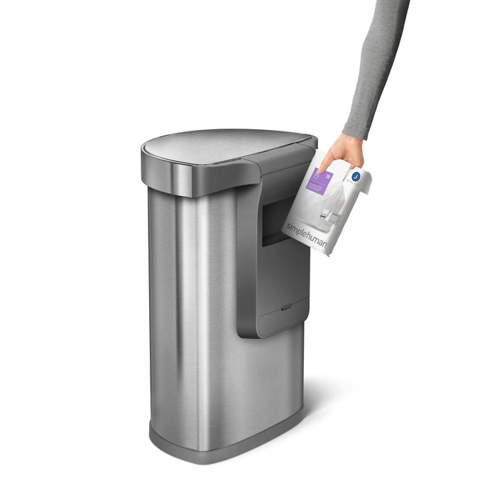 Simplehuman Semi-Round Liner Pocket Sensor Afvalemmer 45 Liter