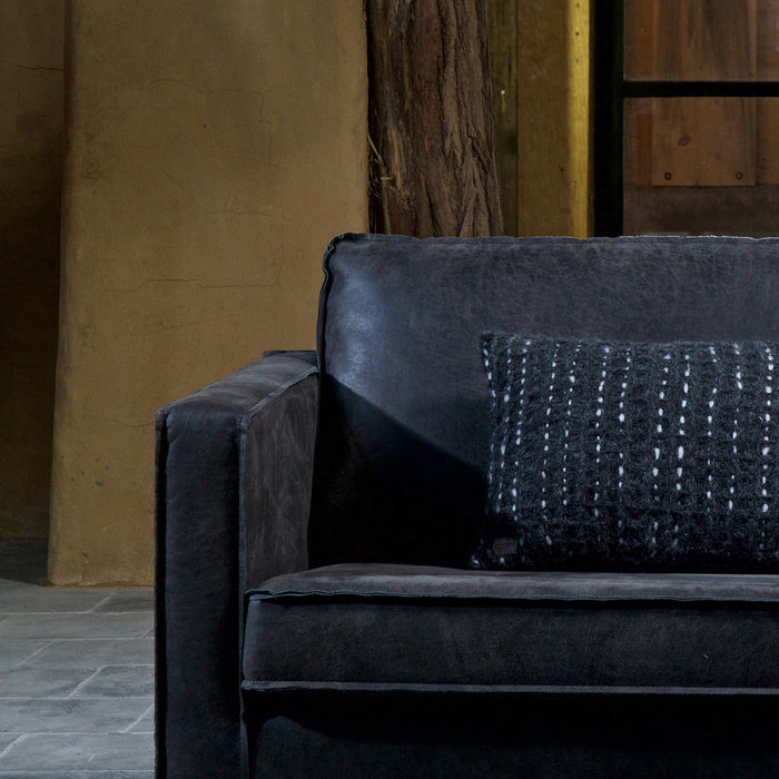 WOOOD Rodeo Hoekbank Rechts - Eco-leder - Zwart