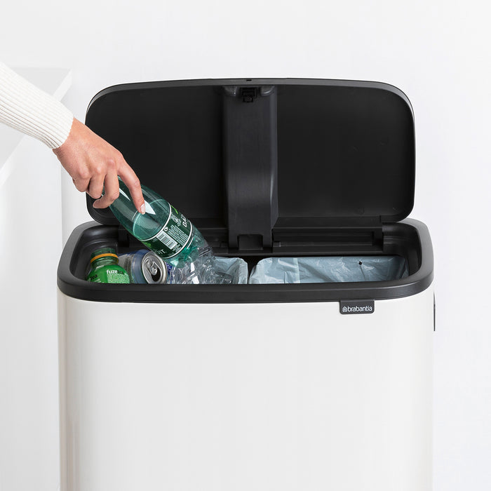 Brabantia Bo Touch Bin Hi Afvalemmer 2 x 30 L - Wit