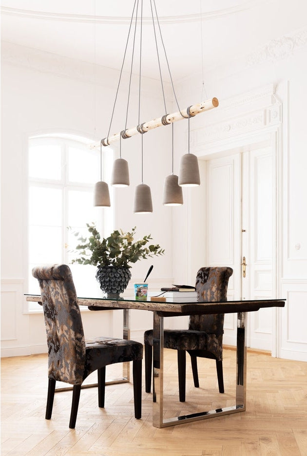 Kare Design Dining Concrete 5-Lichts Hanglamp - Grijs Beton