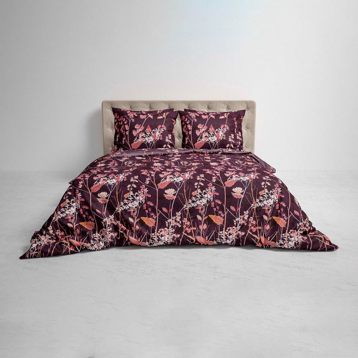 Heckett & Lane Revi Dekbedovertrek 140 x 200TC/220 cm - Raisin Red