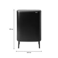 Brabantia Bo Touch Bin Hi Afvalemmer 2 x 30 L - Zwart