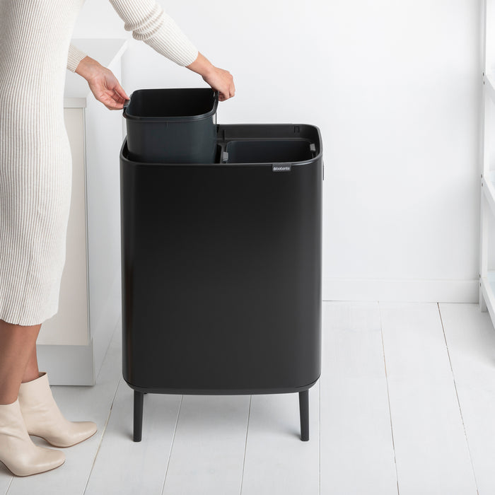 Brabantia Bo Touch Bin Hi Afvalemmer 2 x 30 L - Zwart