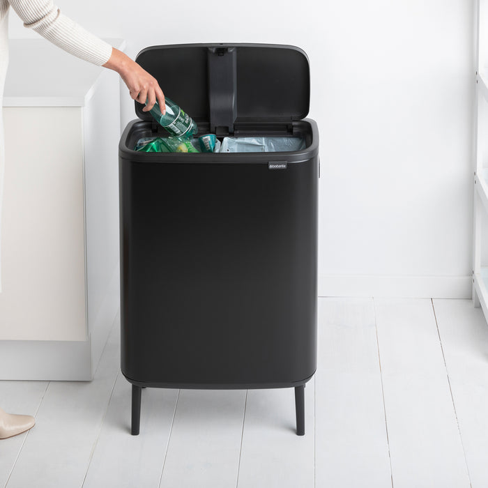 Brabantia Bo Touch Bin Hi Afvalemmer 2 x 30 L - Zwart