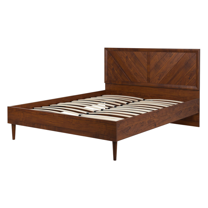 Beliani - MIALET - Bed - Donkerbruin - 140 x 200 cm - Vezelplaat