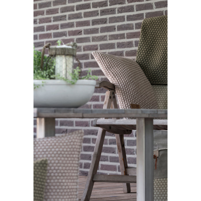 Knit Factory Juul Sierkussen - Antraciet|Licht Grijs - 60x40 cm