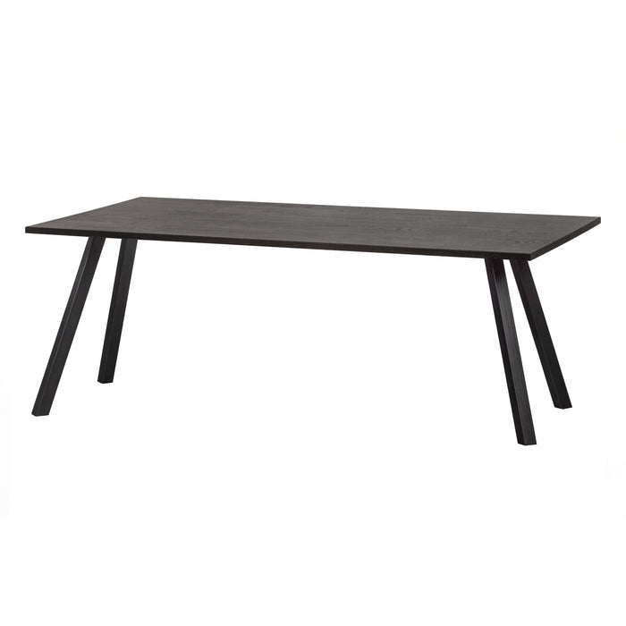 WOOOD Tablo Tafel met 2-stand Poot - Eiken|Metaal - Zwart - 75x220x90