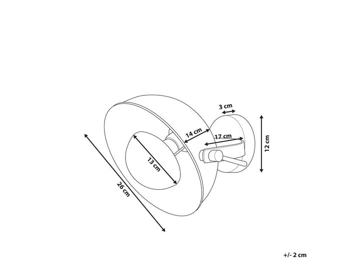Beliani - THAMES - Wandlamp - Zwart - Metaal