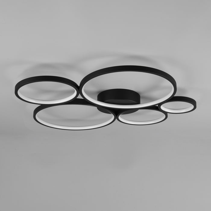 Trio Rondo Plafonnière - Mat zwart