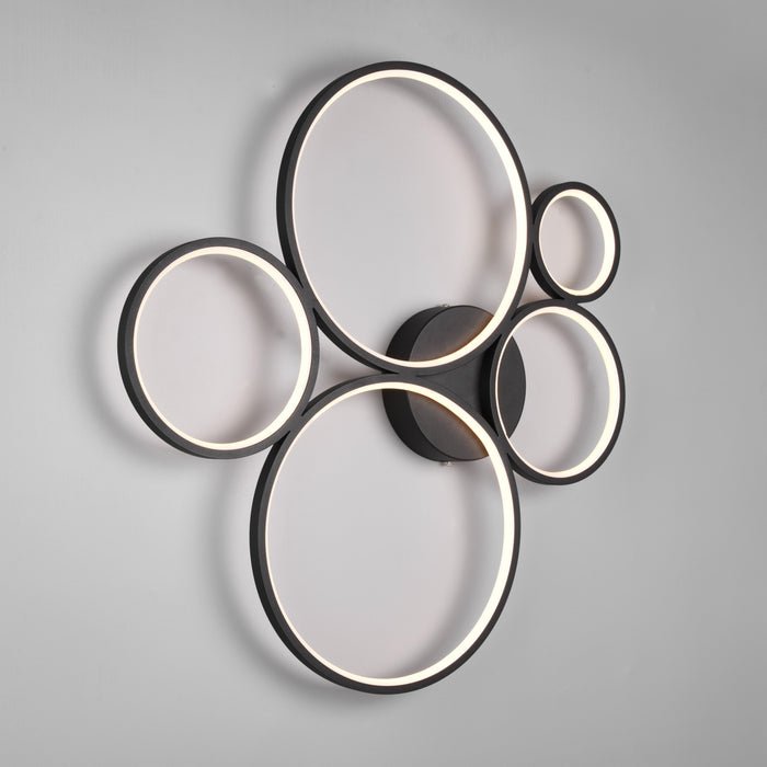 Trio Rondo Plafonnière - Mat zwart