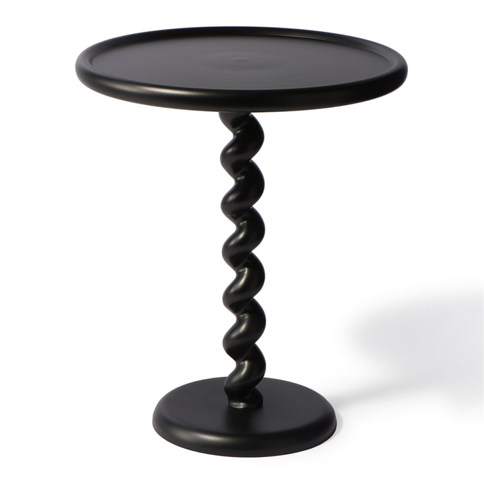 POLSPOTTEN Twister Bijzettafel - Zwart