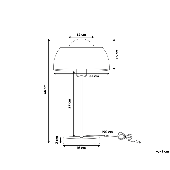 Beliani - SENETTE - Tafellamp - Zwart - Metaal