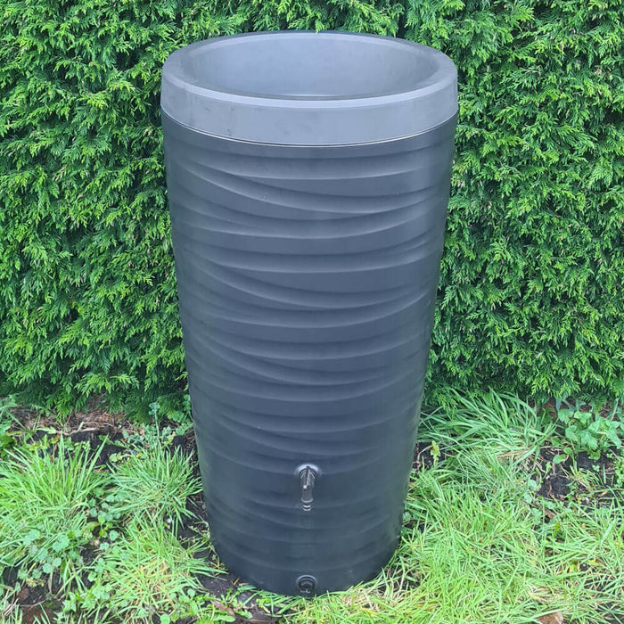 Tuinartikelen.nu - Regenton Wave - 240 liter - Antraciet