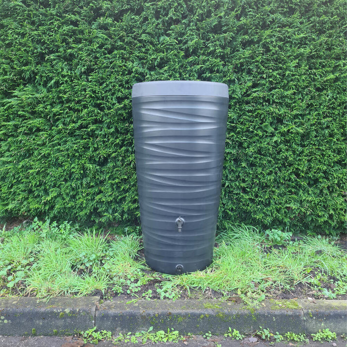 Tuinartikelen.nu - Regenton Wave - 240 liter - Antraciet