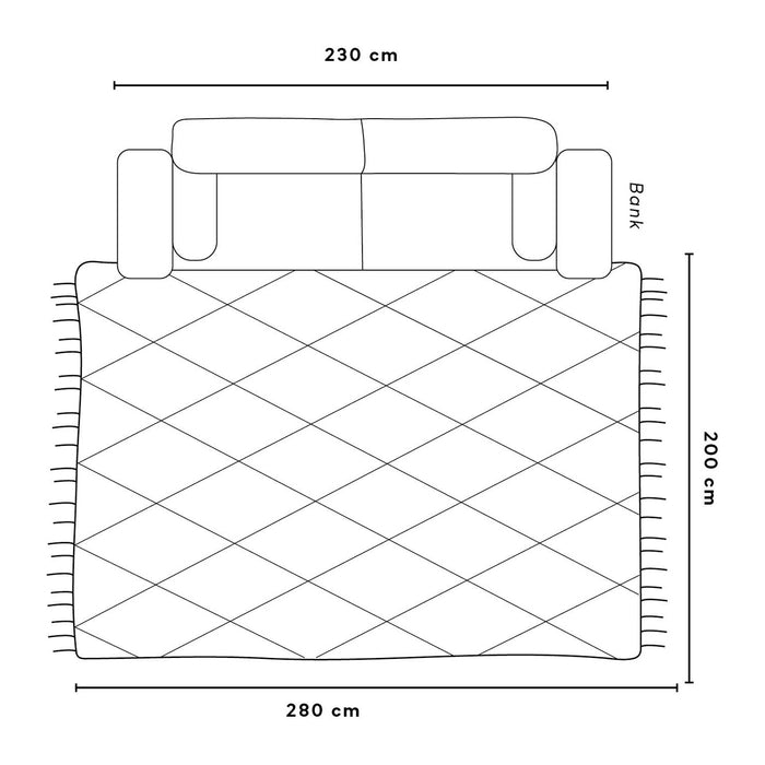 Louis De Poortere Streaks Vloerkleed 200 x 280 cm - Sea Bright Sunny