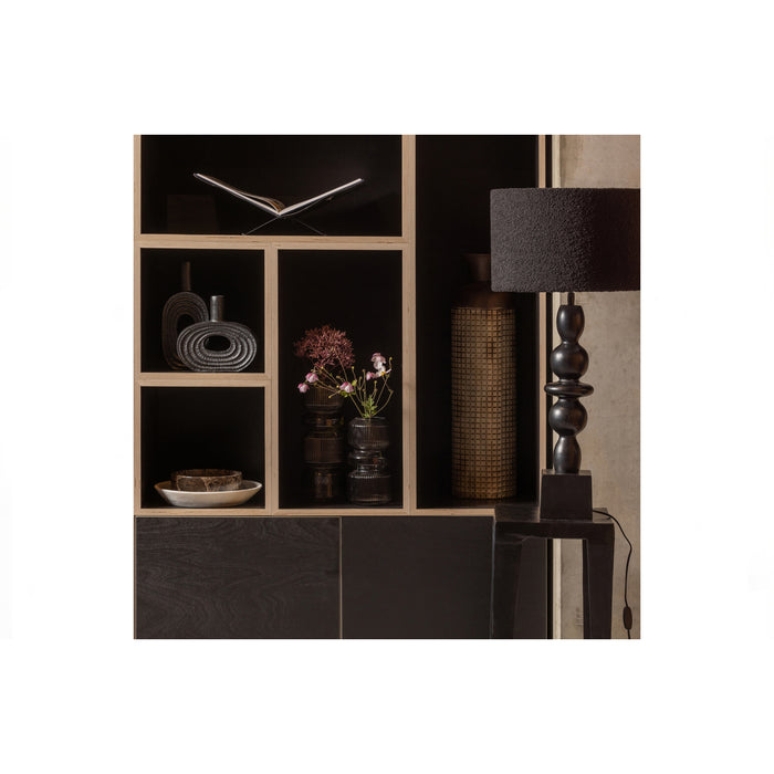 WOOOD Britan Lampenkap - Polyester - Zwart - 25x40x40