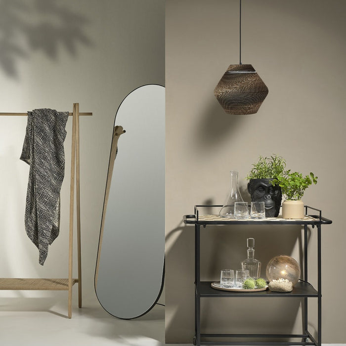 Villa Collection Alk hanglamp bruin - met zwart koord