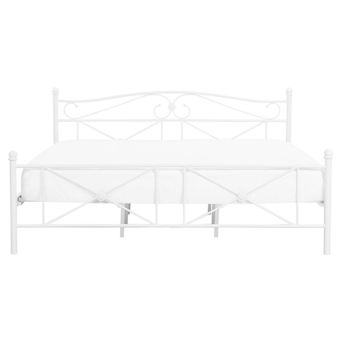 Beliani - RODEZ - Tweepersoonsbed - Wit - 160 x 200 cm - Metaal